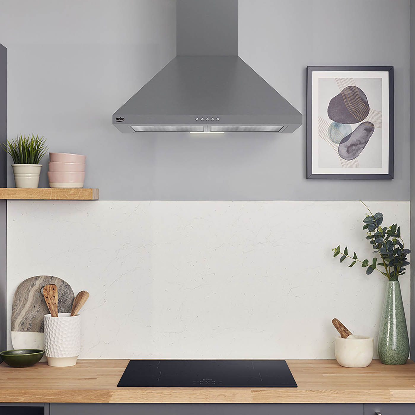 Beko HCP61422XH Stainless steel Chimney Cooker hood (W)59.8cm - Image 2