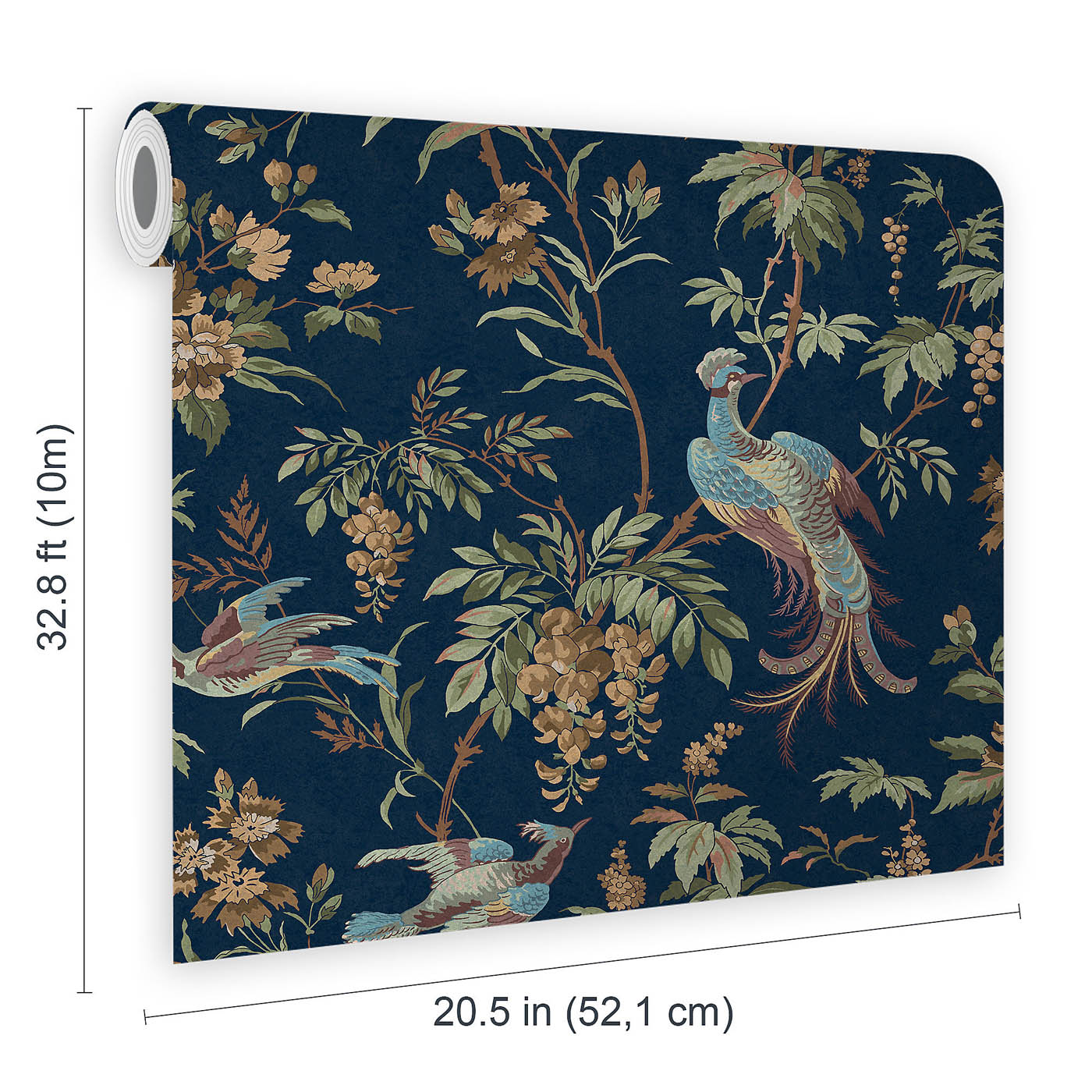 Laura Ashley Wallpaper Midnight Bird Classic Smooth Dark Animal Pattern - Image 4