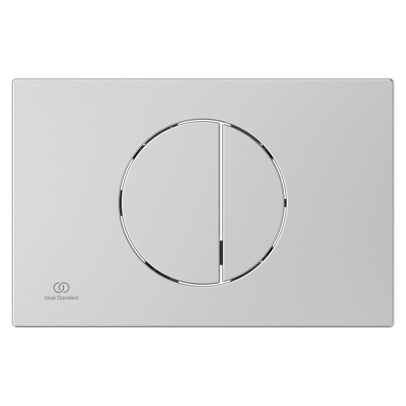 Ideal Standard Dual Flushing Plate Brushed Chrome Contemporary (H)150mm (W)230mm - Image 1