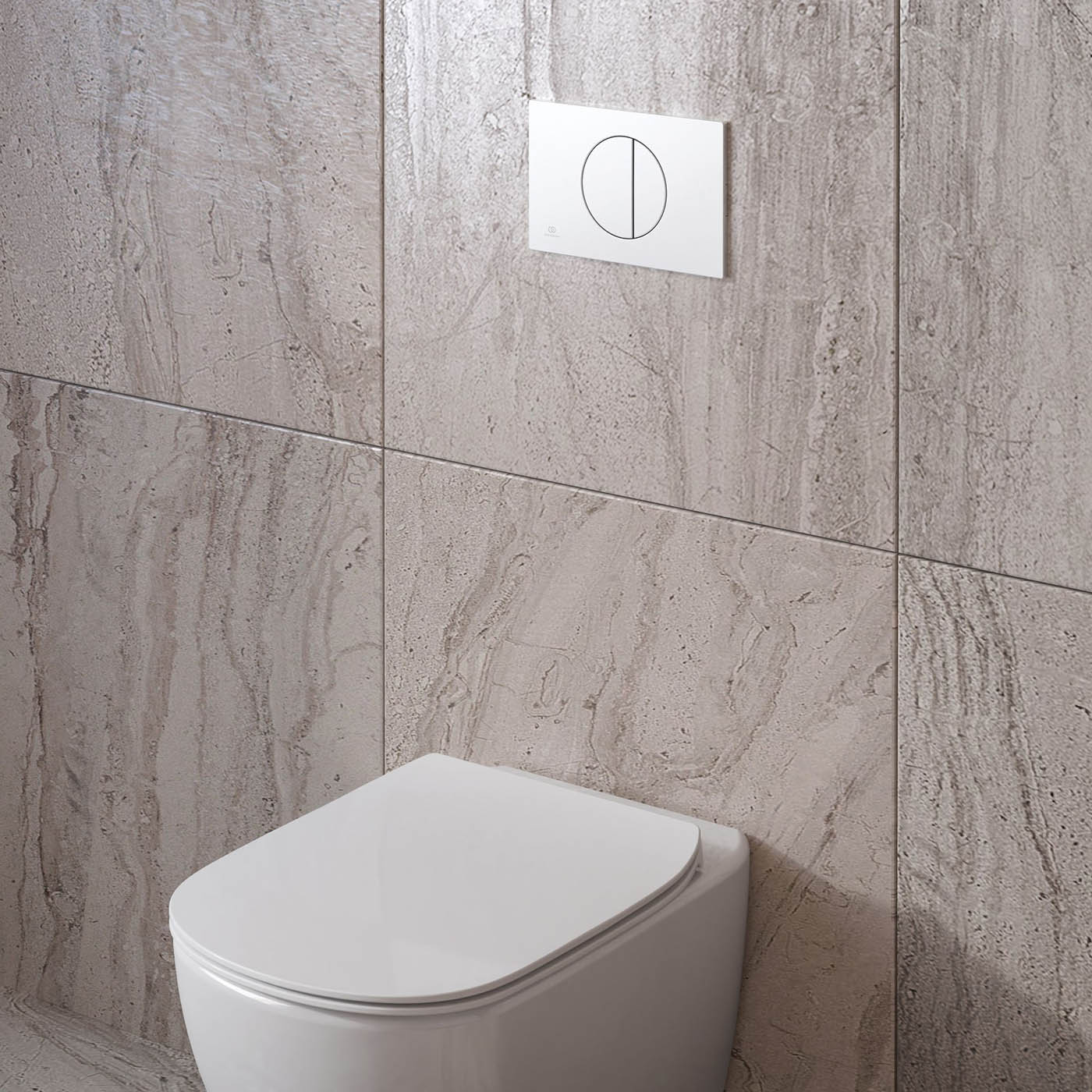 Ideal Standard Dual Flushing Plate Brushed Chrome Contemporary (H)150mm (W)230mm - Image 4