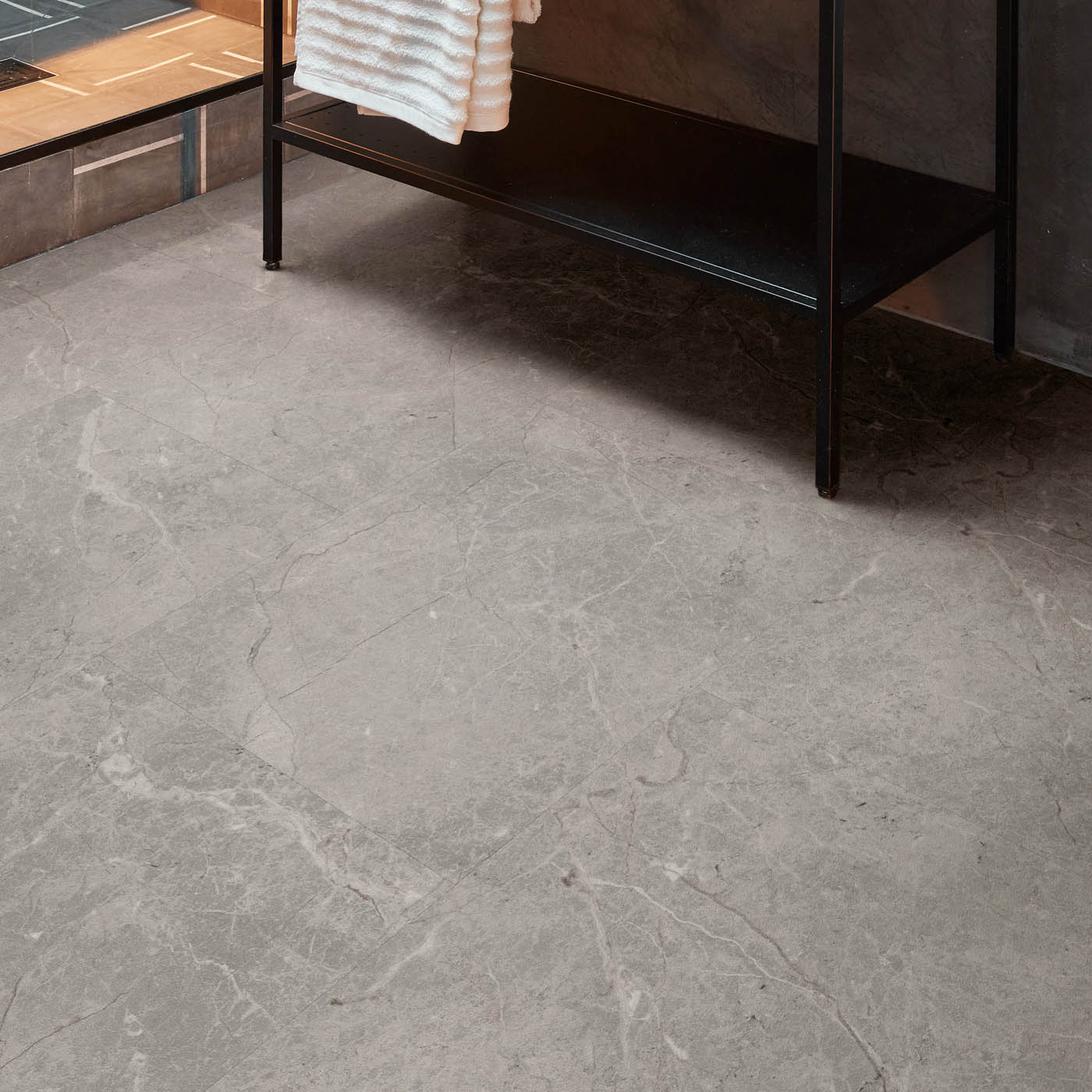 Vinyl Click Tile Matt Grey Marble Effect Embossed Waterproof Modern 2.74m² - Image 4