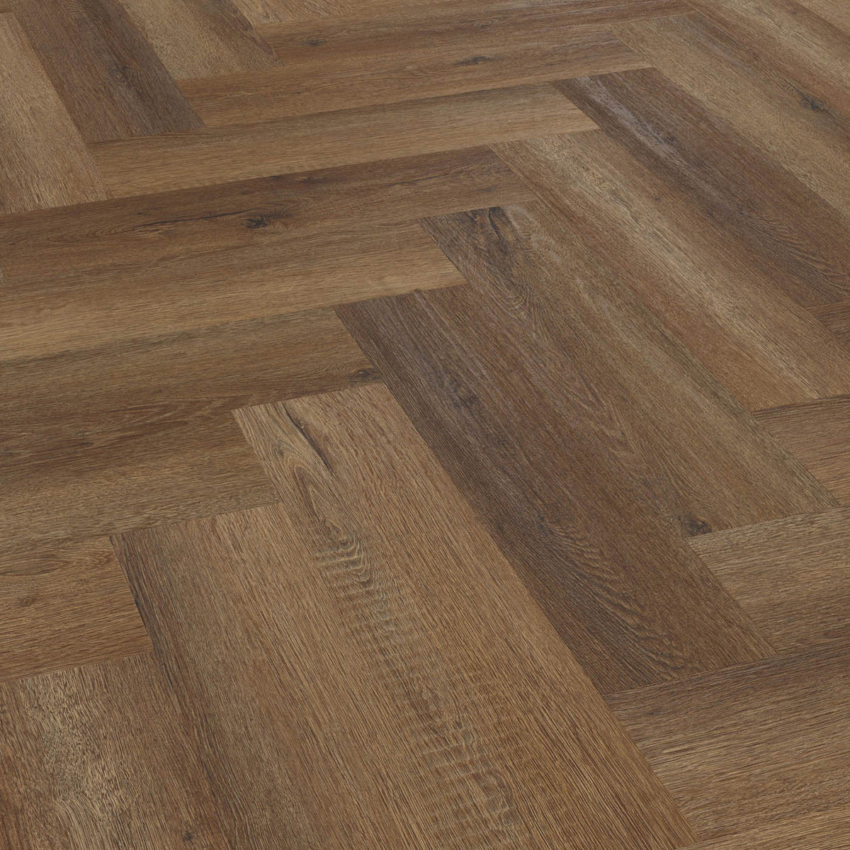 Vinyl Click Plank Flooring Dark Brown Oak Effect Waterproof T6.5mm 1.95m² - Image 1