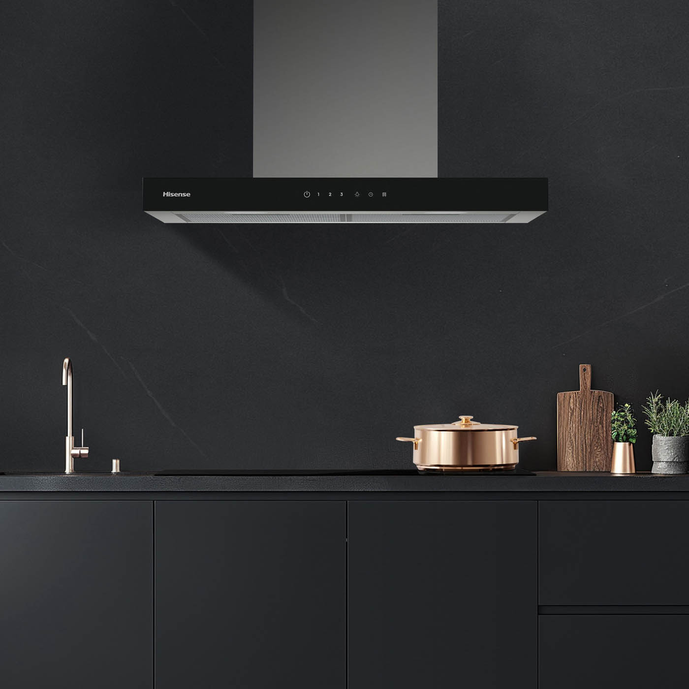 Hisense CH6T14BXBUK Steel Chimney Cooker hood (W)60cm - Stainless steel effect - Image 2