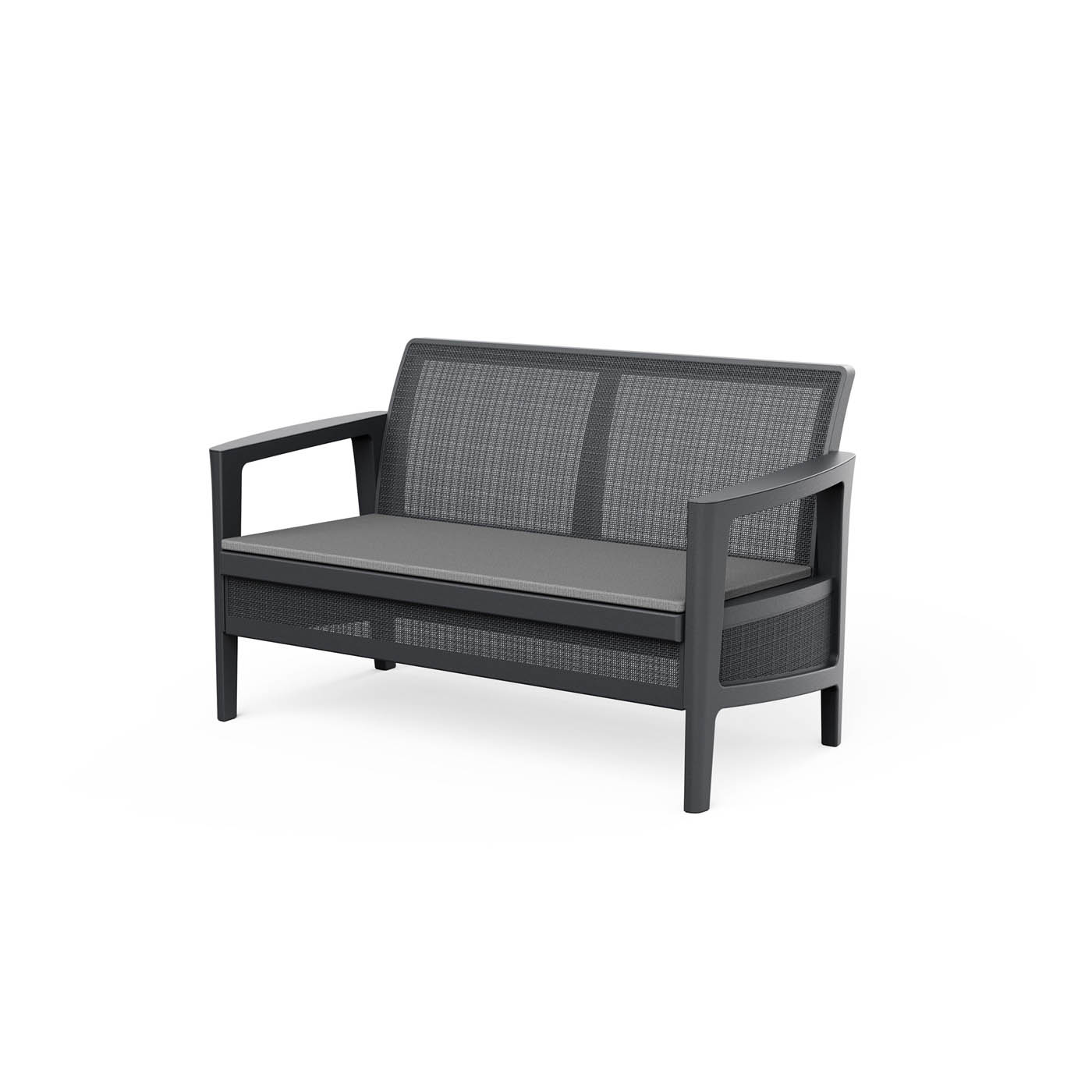 Garden Furniture Coffee Set 4 Seater Graphite Grey Armchairs Sofa Table Outdoor - Image 4