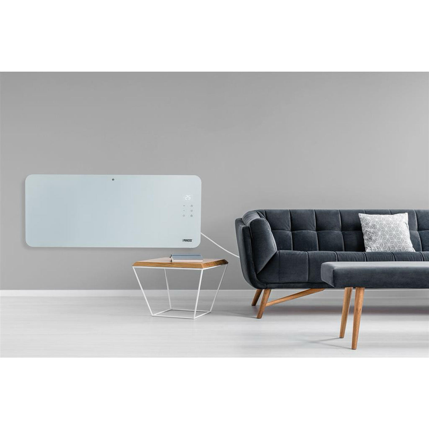 Princess Smart Heater Glass Panel Electric 348201 Thermostat Wall Mounted 2000W - Image 2
