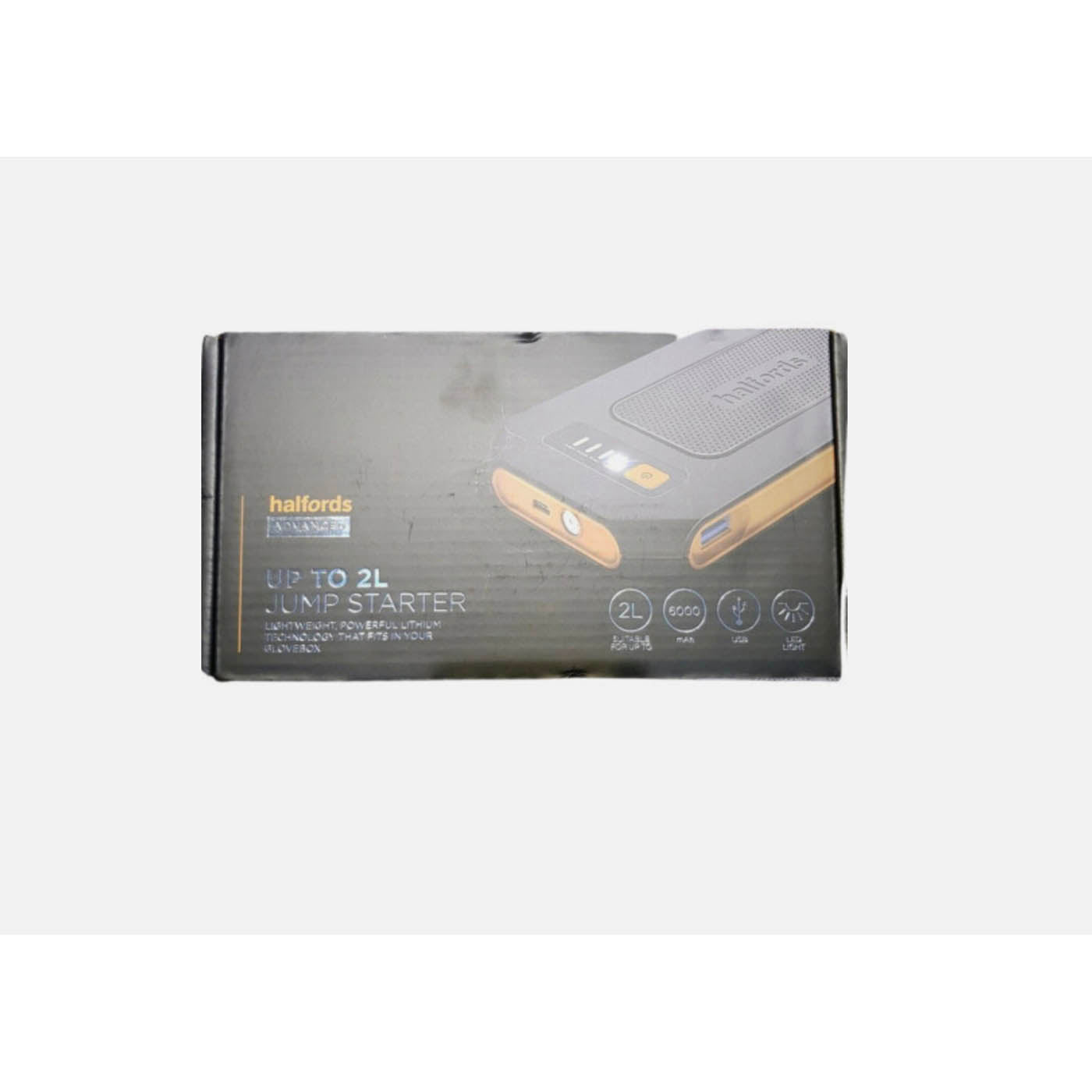 Halfords Jump Starter 677444 Advanced Lithium LED Light Portable Up to 2L - Image 1