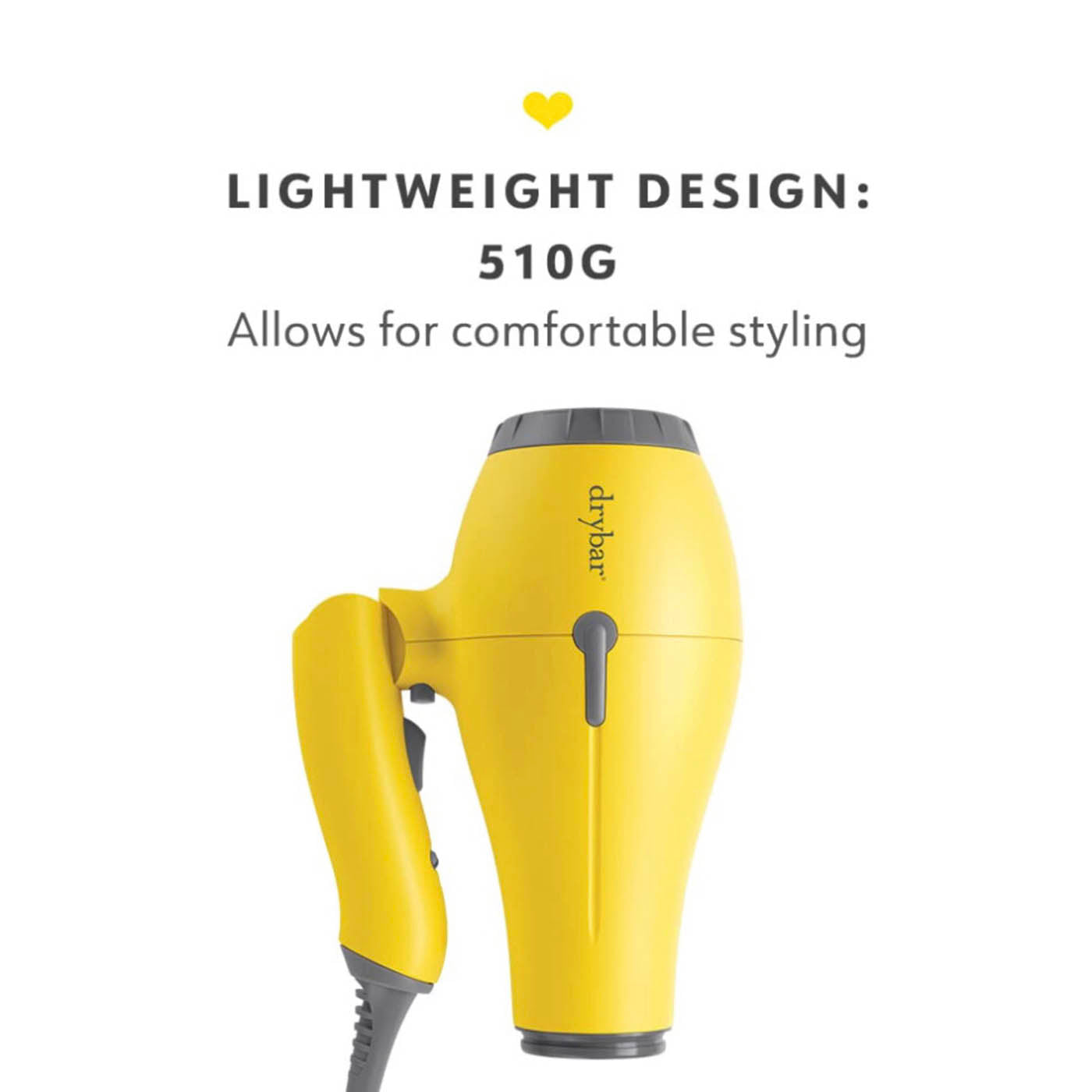 Drybar Travel Blow Dryer Baby Buttercup Ionic Technology For All Hair Types - Image 5