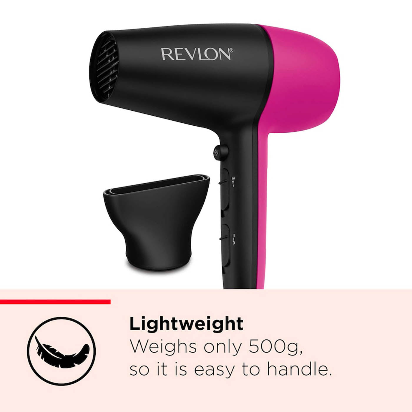 Revlon Hair Dryer Easy Heat Ceramic Tourmaline Ionic Concentrator Lightweight - Image 2