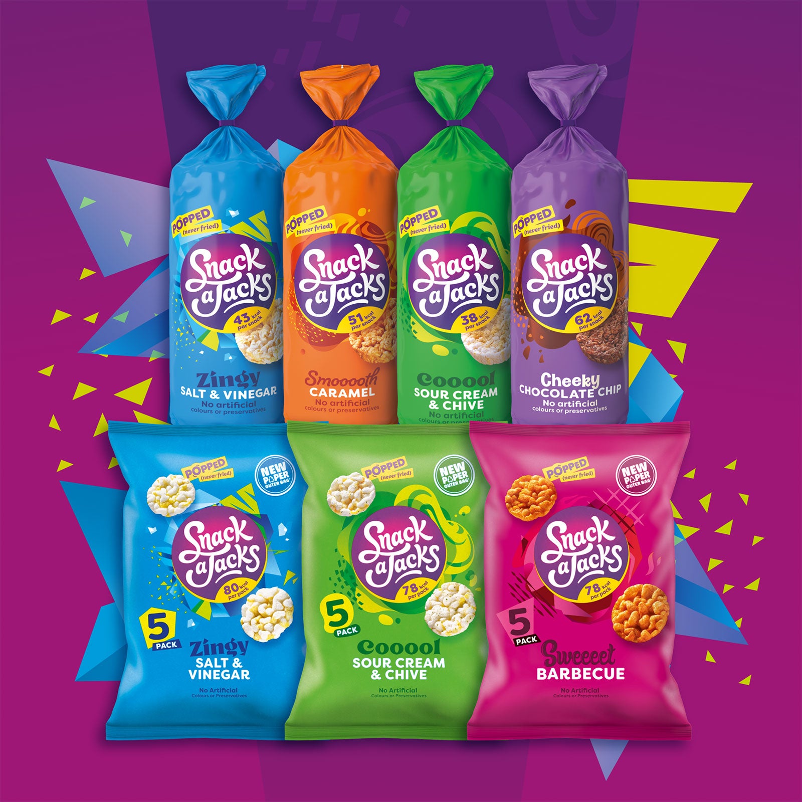 Snack a Jacks Rice Cakes Sour Cream & Chive Sharing Crisps Multipack 30 x 19g - Image 6