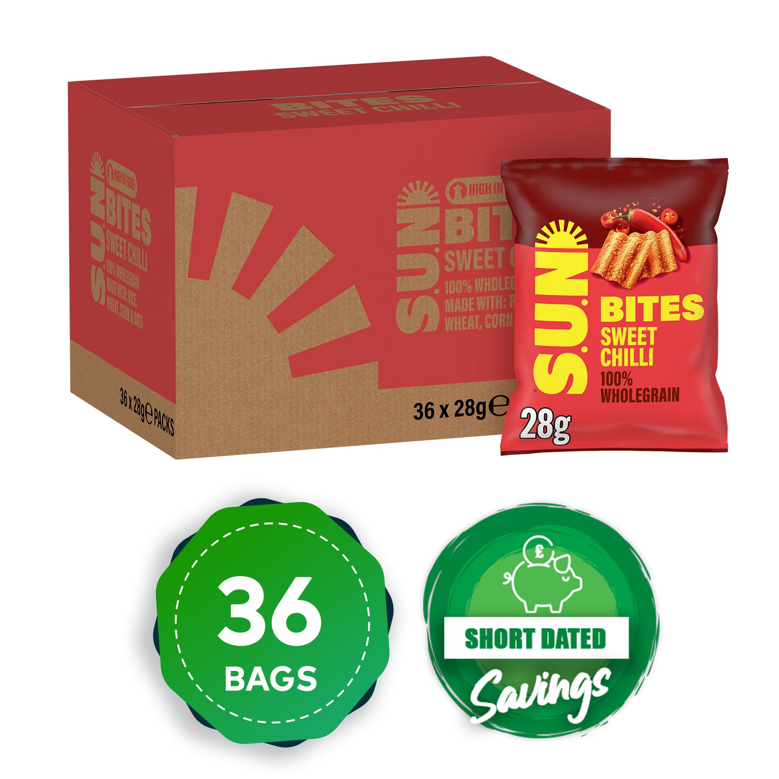Sunbites Snacks Sun Ripened Sweet Chilli Light Sharing 36 Bags x 28g - Image 10