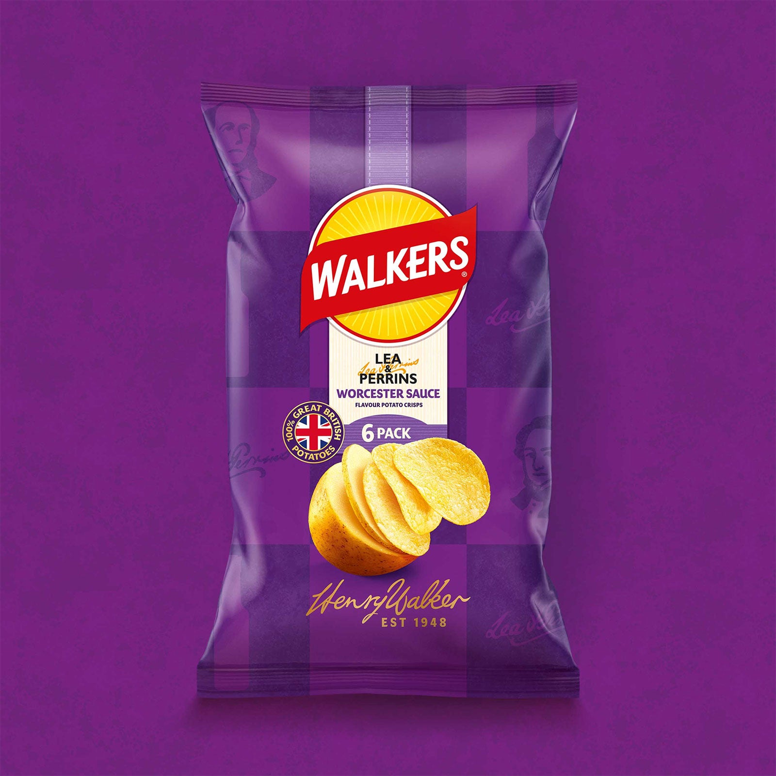 Walkers Crisps Lea & Perrins Worcester Sauce Multipack 108 x 25g - Image 3