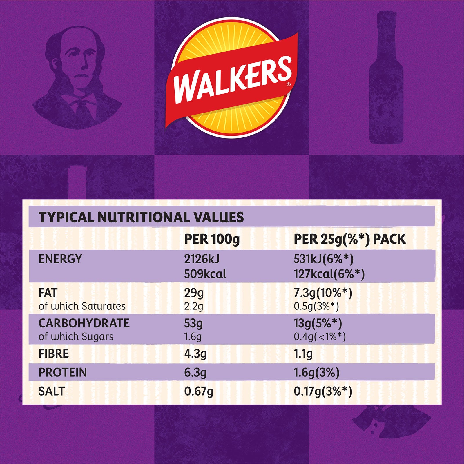 Walkers Crisps Lea & Perrins Worcester Sauce Multipack 108 x 25g - Image 5