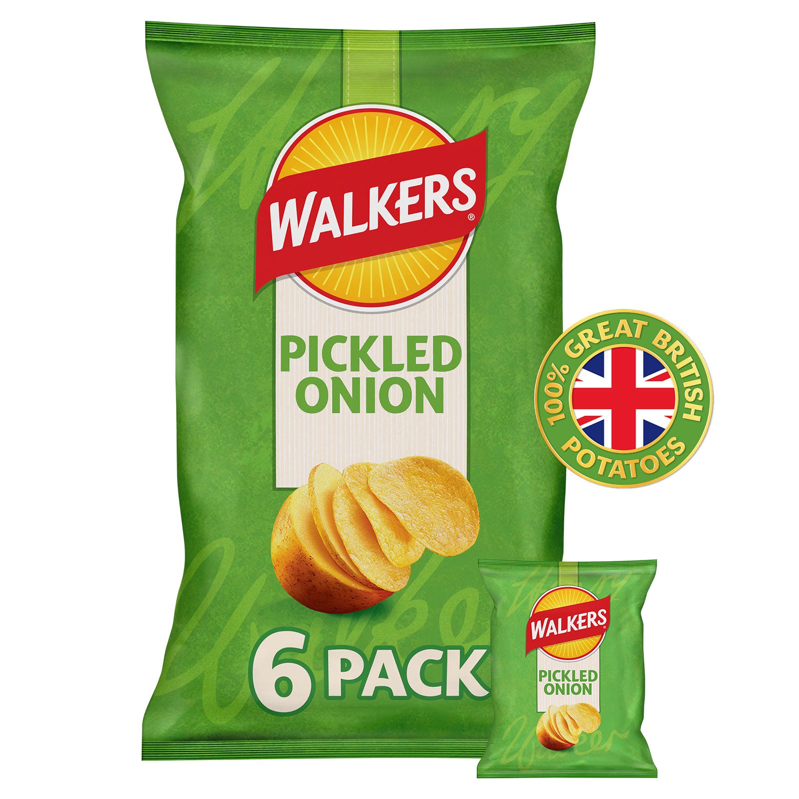 Walkers Crisps Pickled Onion Multipack Snack 72 x 25g - Image 2