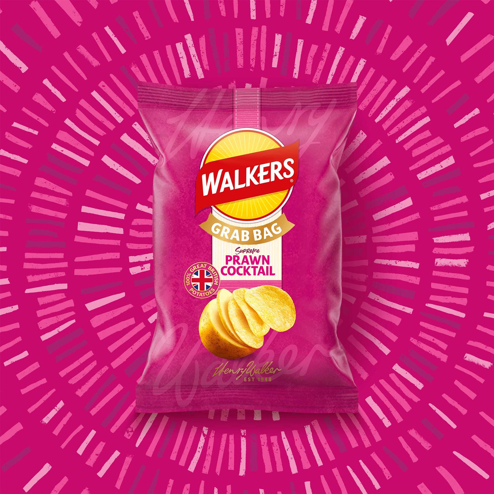 Walkers Prawn Cocktail Grab Bag Crisps 32 x 45g - Image 2