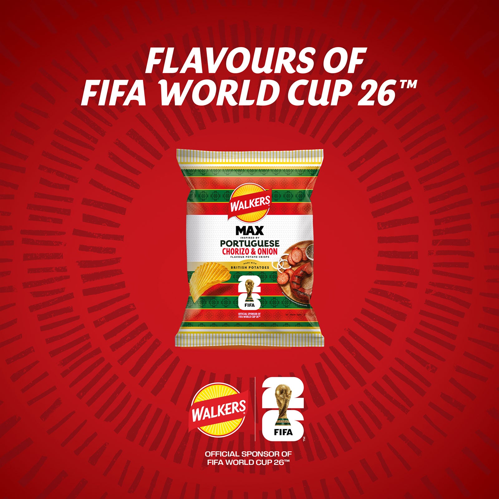 Walkers Crisps MAX Portuguese Chorizo & Onion Sharing Bag Snacks 9 x 140g - Image 3