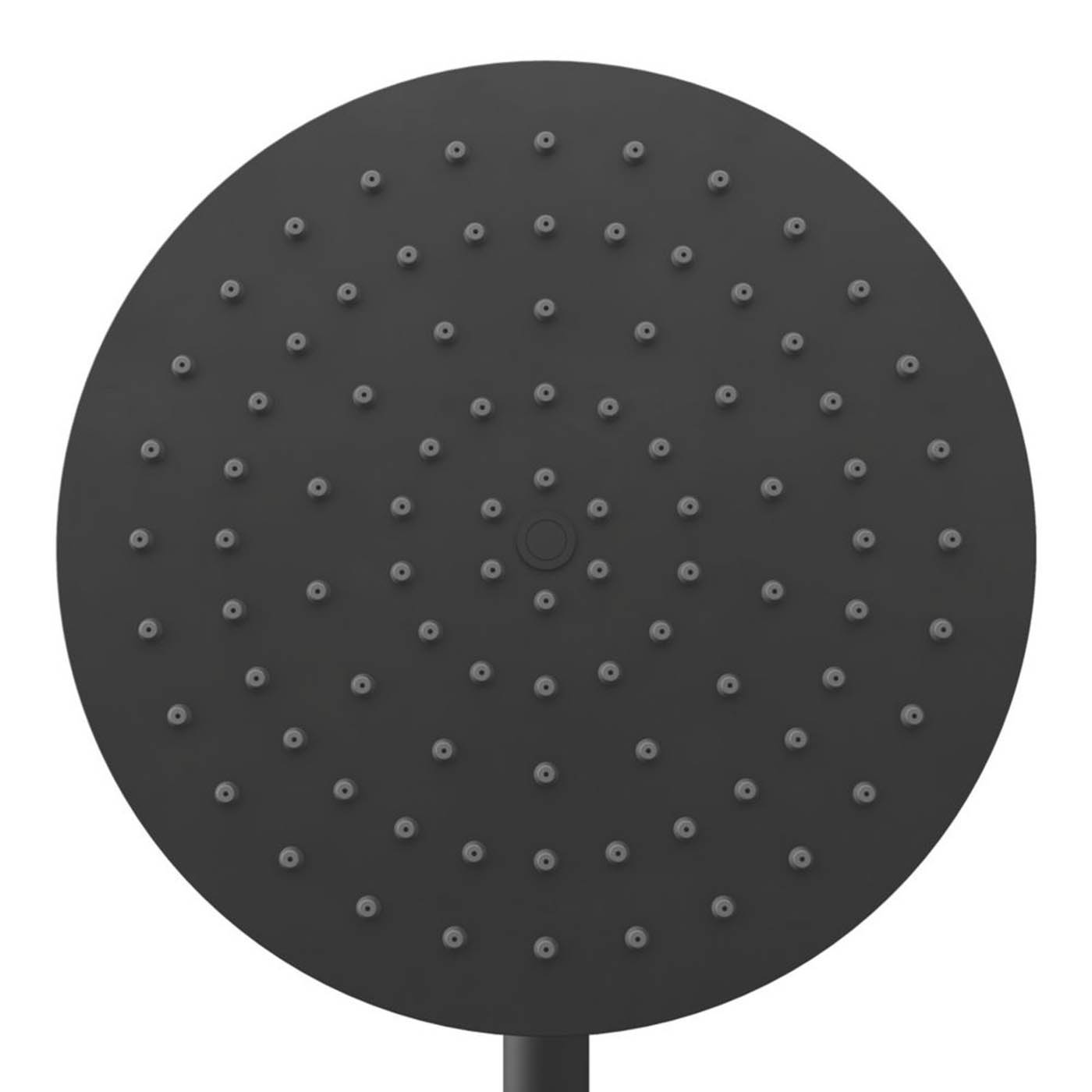 Swirl Mixer Shower Twin Head Matt Black Round Single Spray Pattern Concealed - Image 6