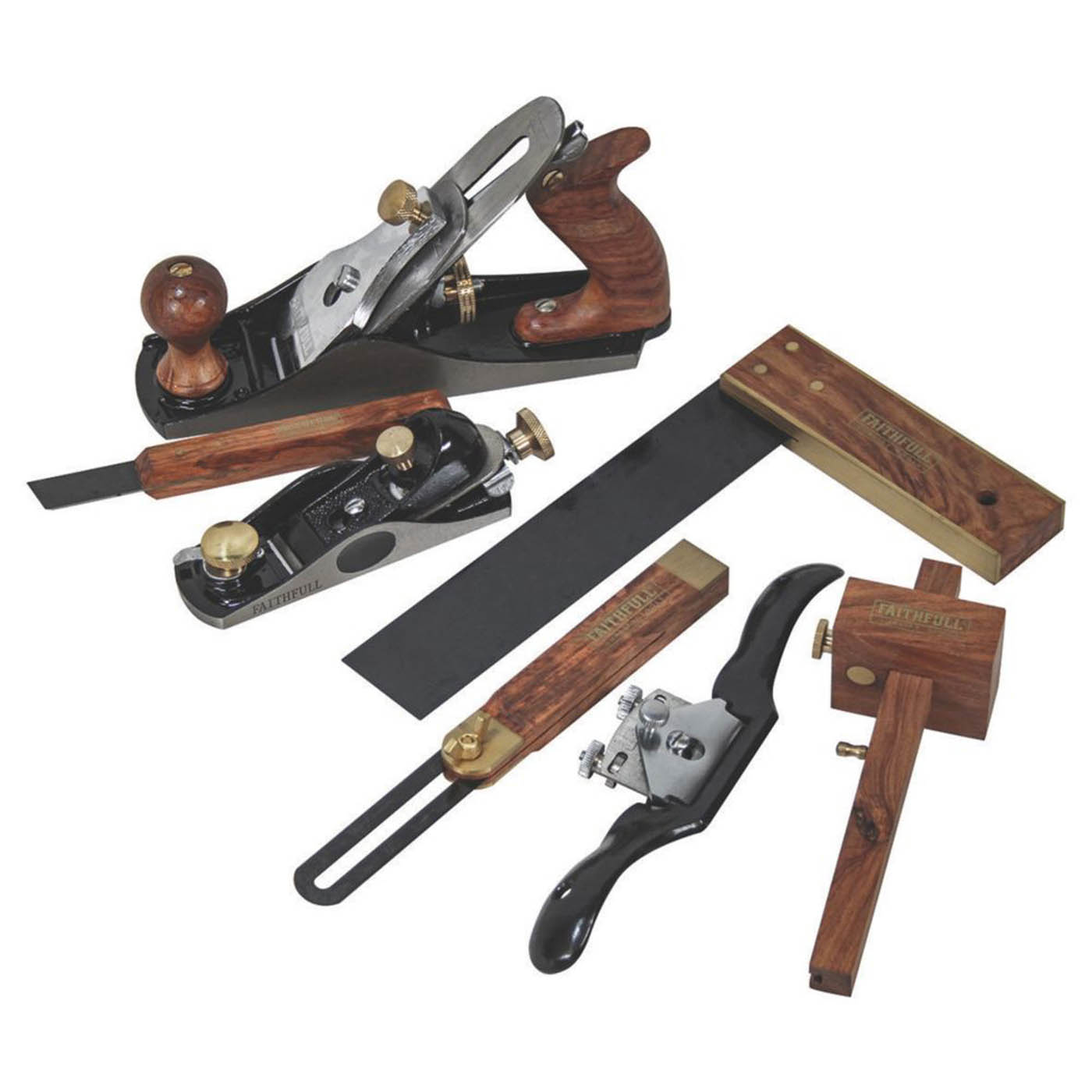 Faithfull Woodworking Plane Carpenters With Tools Manual Adjustable 7 Piece Set - Image 2