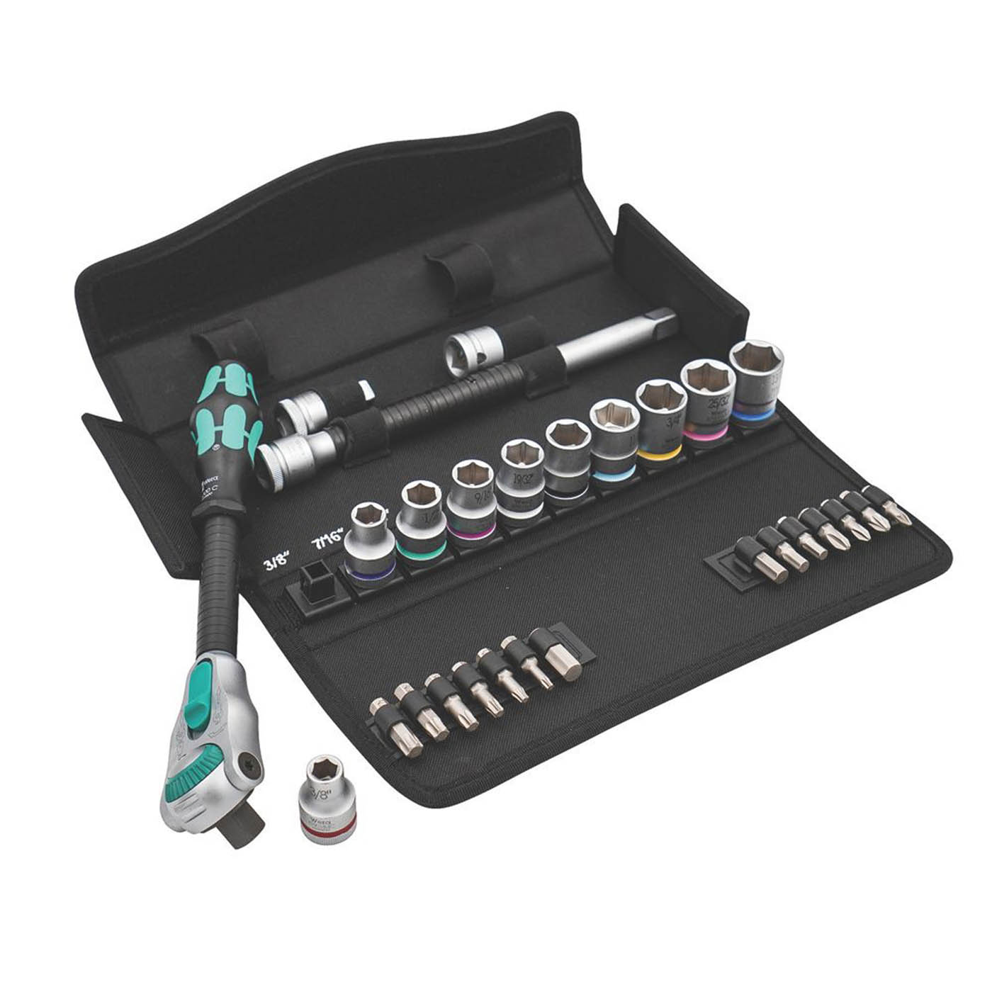 Wera Socket Set 1/2" Drive Ratchet 8100SC 9 Zyklop Speed Ergonomic Handle 28 Pcs - Image 1