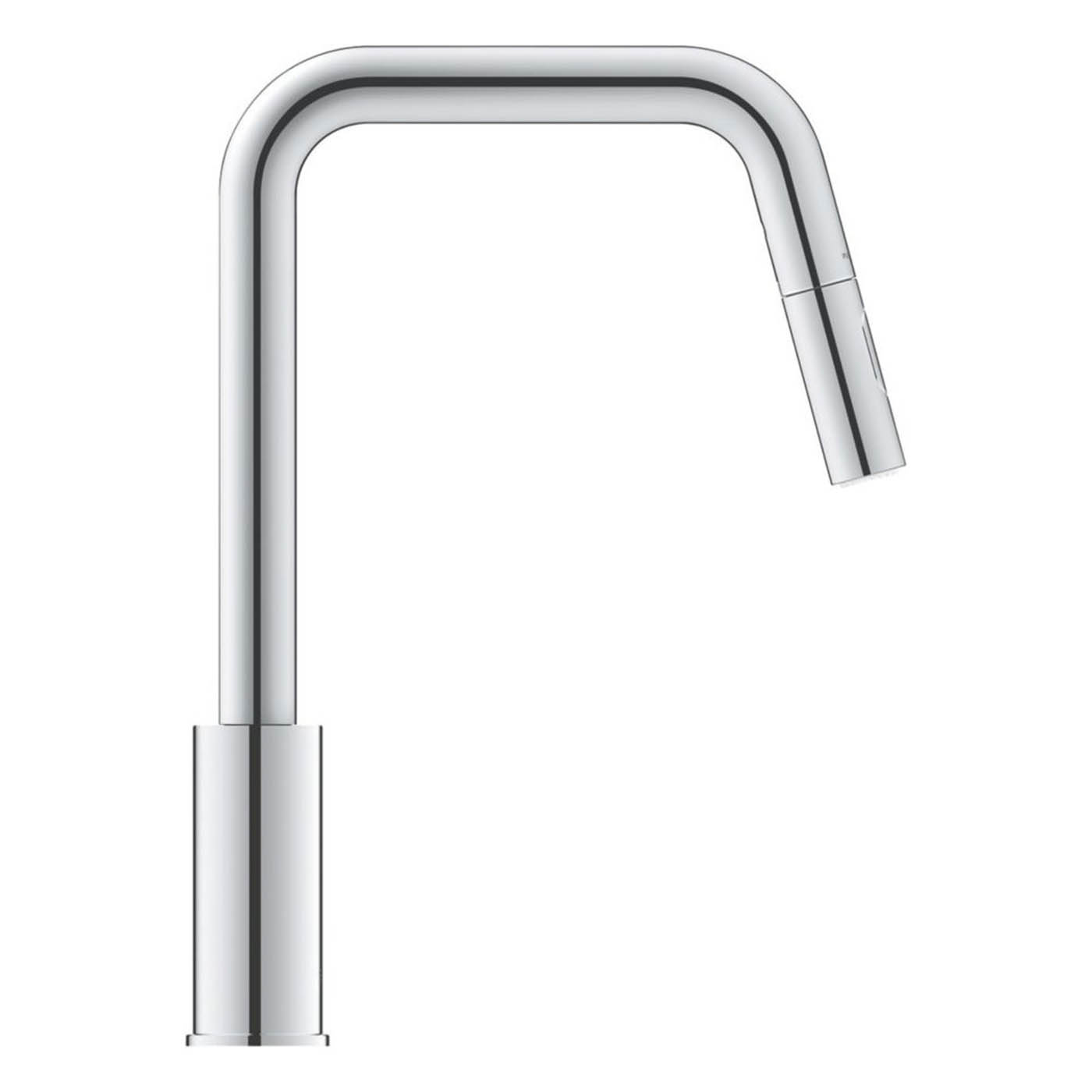 Grohe Kitchen Sink Tap Mono Mixer Chrome Single Lever Pull Out Spout Faucet - Image 2