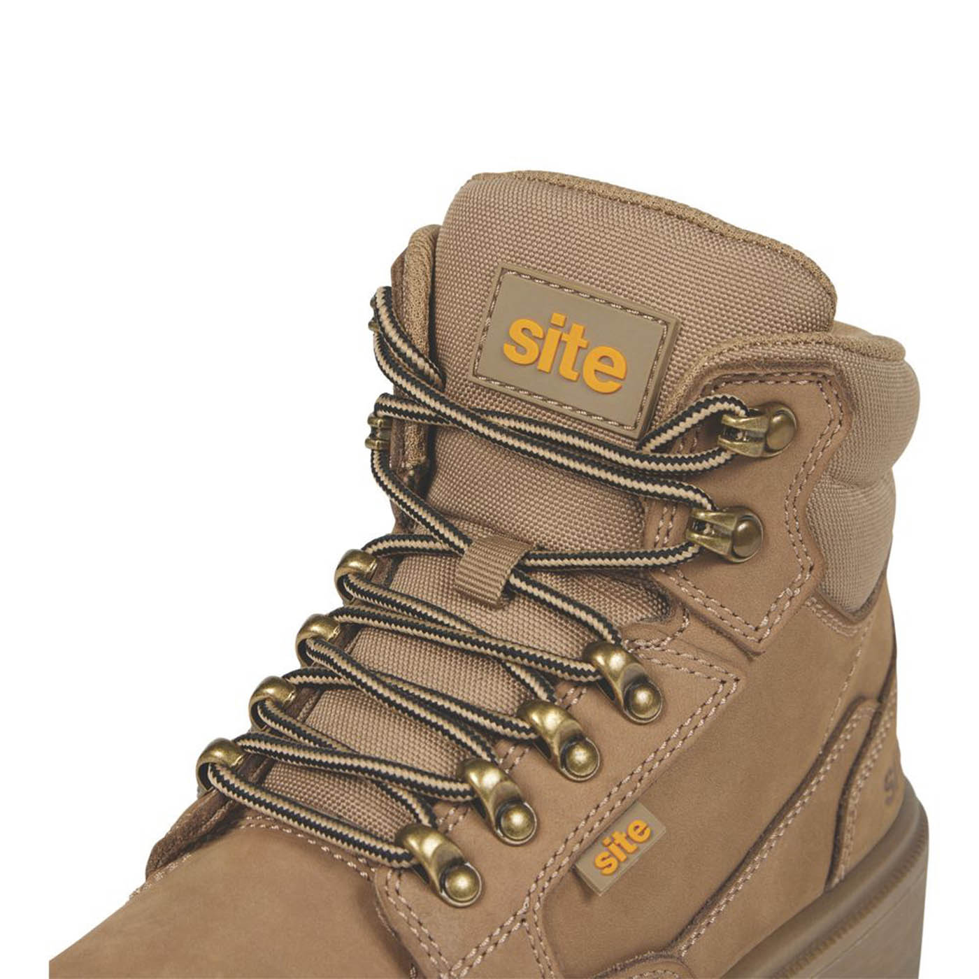 Site Womens Safety Boots Stone Nubuck Leather Steel Toe Cap Wide Fit Size 6 - Image 5