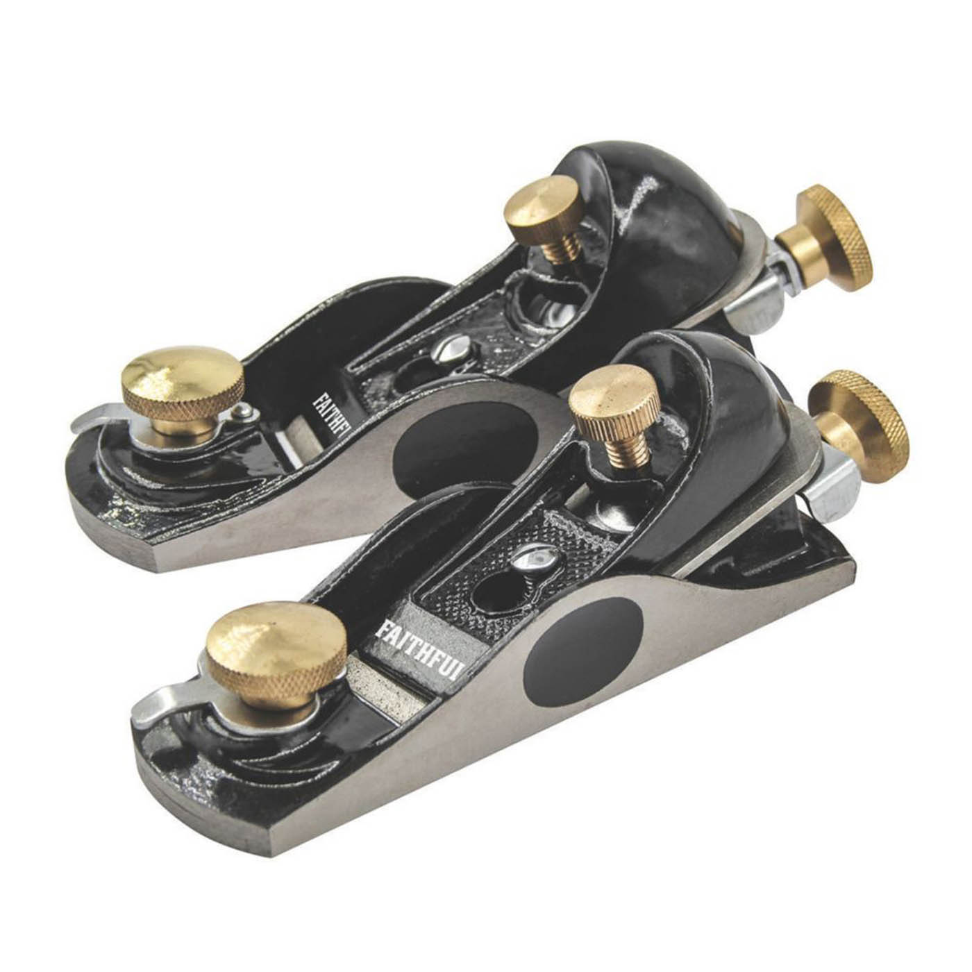 Faithfull Block Planes Set Woodworking Carbon Steel Blades Bevel Up 2 Pack - Image 2