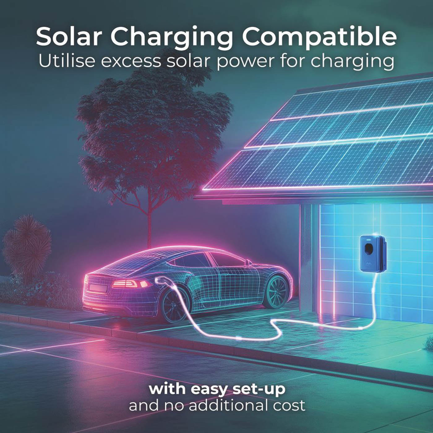 Masterplug 1 Port 7.4kW Mode 3 Type 2 Plug Tethered Smart EV Charger with 5m Cable Black - Image 6