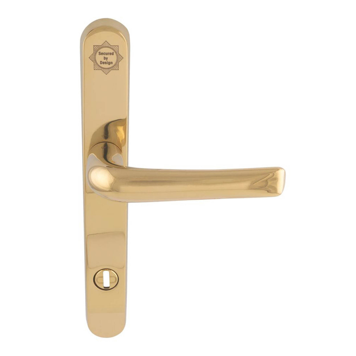 Smith and Locke Door Handles Pair Polished Brass Euro Profile Internal External - Image 4