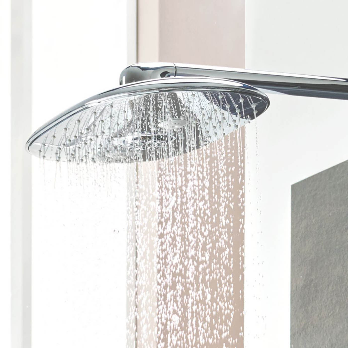 Grohe Thermostatic Shower System Exposed Chrome 2 Spray Pattern Dual Round Head - Image 3