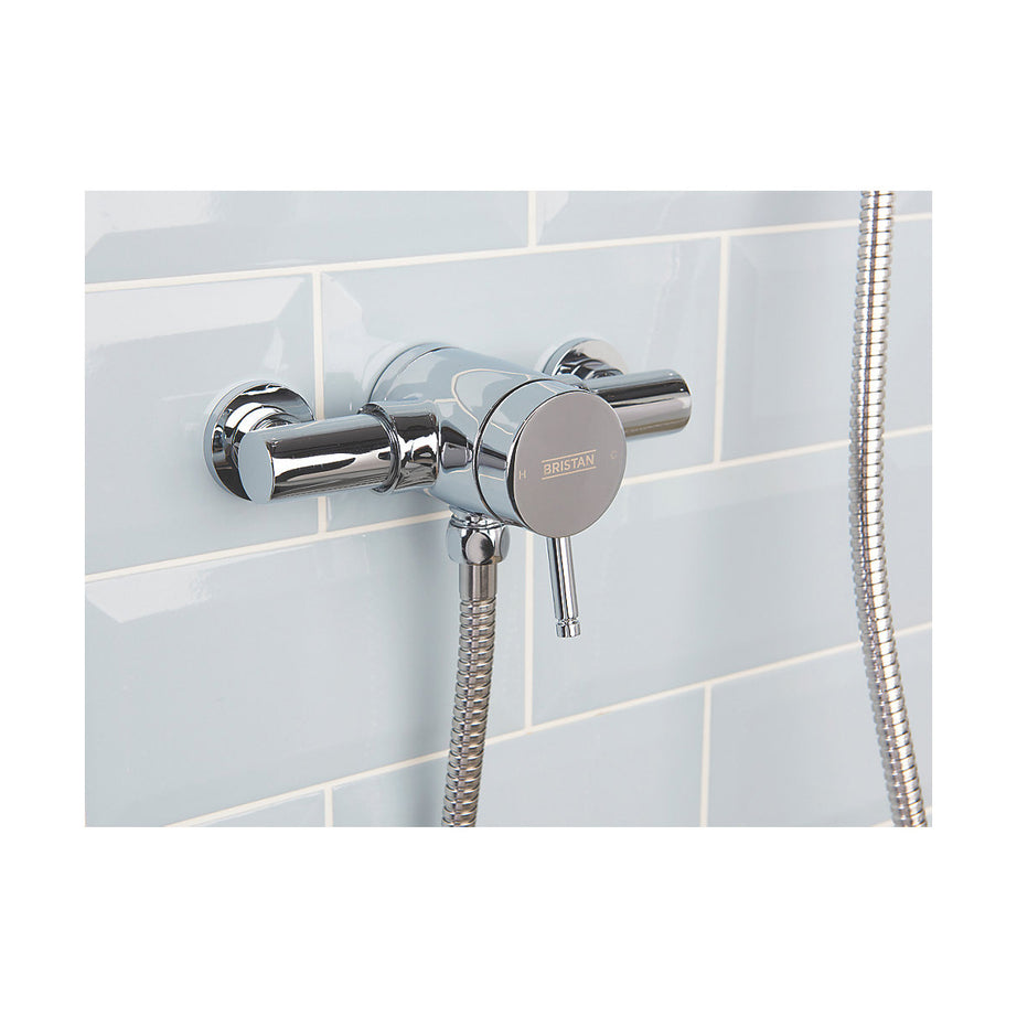 Bristan Thermostatic Mixer Shower Exposed Chrome Single Spray Pattern Round Head - Image 4