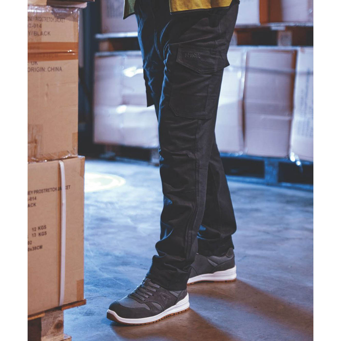 Apache Work Trousers Cargo 6 Pockets Black Slim Fit Breathable 46" W 31-33" L - Image 2