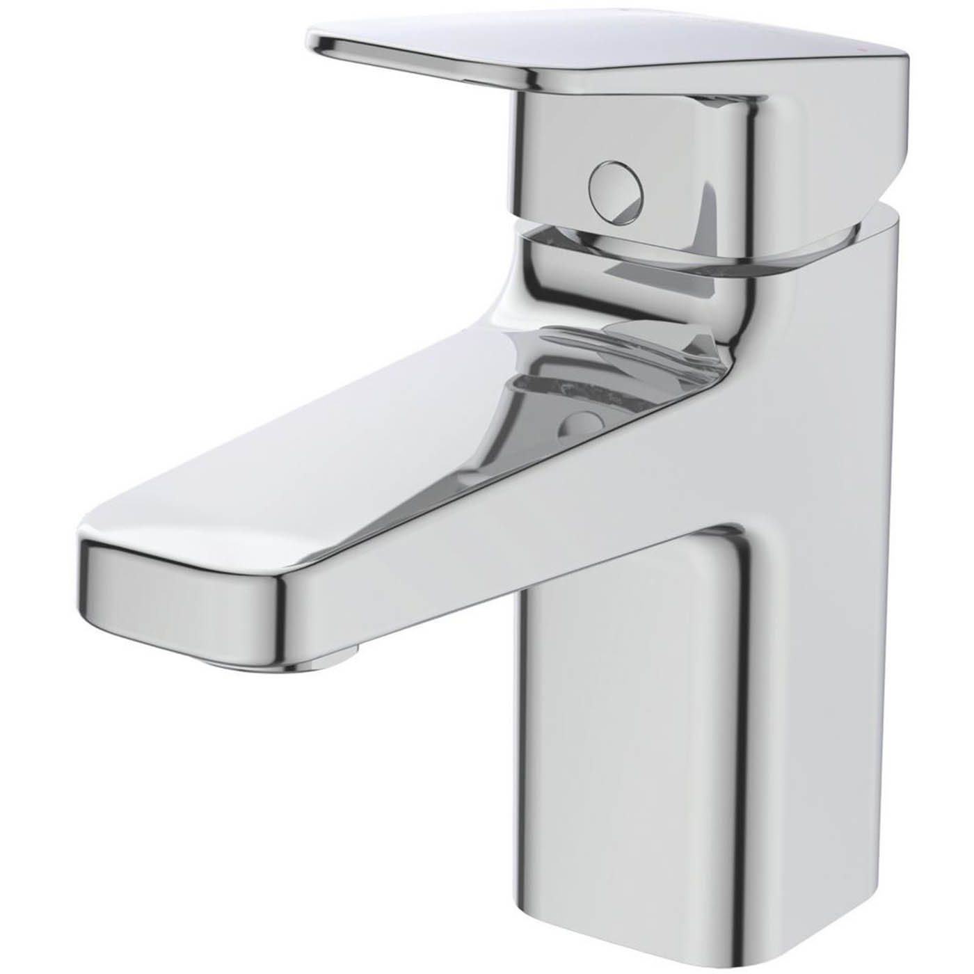 Bathroom Basin Tap Mono Mixer Chrome Single Lever Clicker Waste Modern Faucet - Image 1