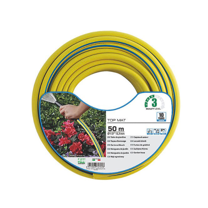 Garden Water Hose Flexible Knitted Top Mat Yellow Anti-Algae Protection 50m - Image 2