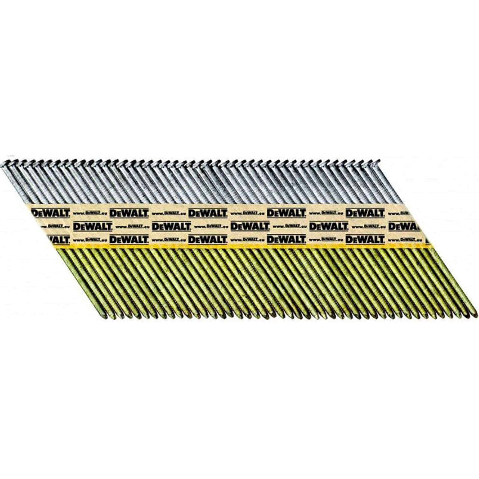DeWalt Framing Nails Collated Stick Ring Shank Bright 2.8x63mm Pack Of 2200 - Image 2