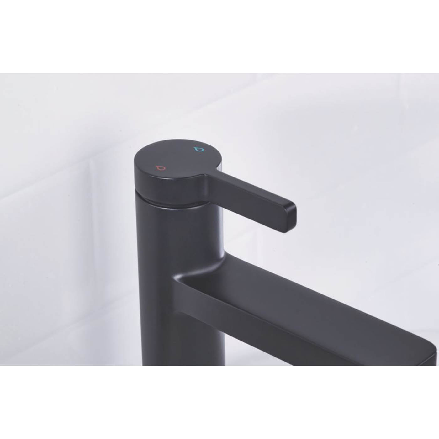Bristan Basin Mixer Tap Mono Matt Black Single Lever With Clicker Waste 149mm - Image 4