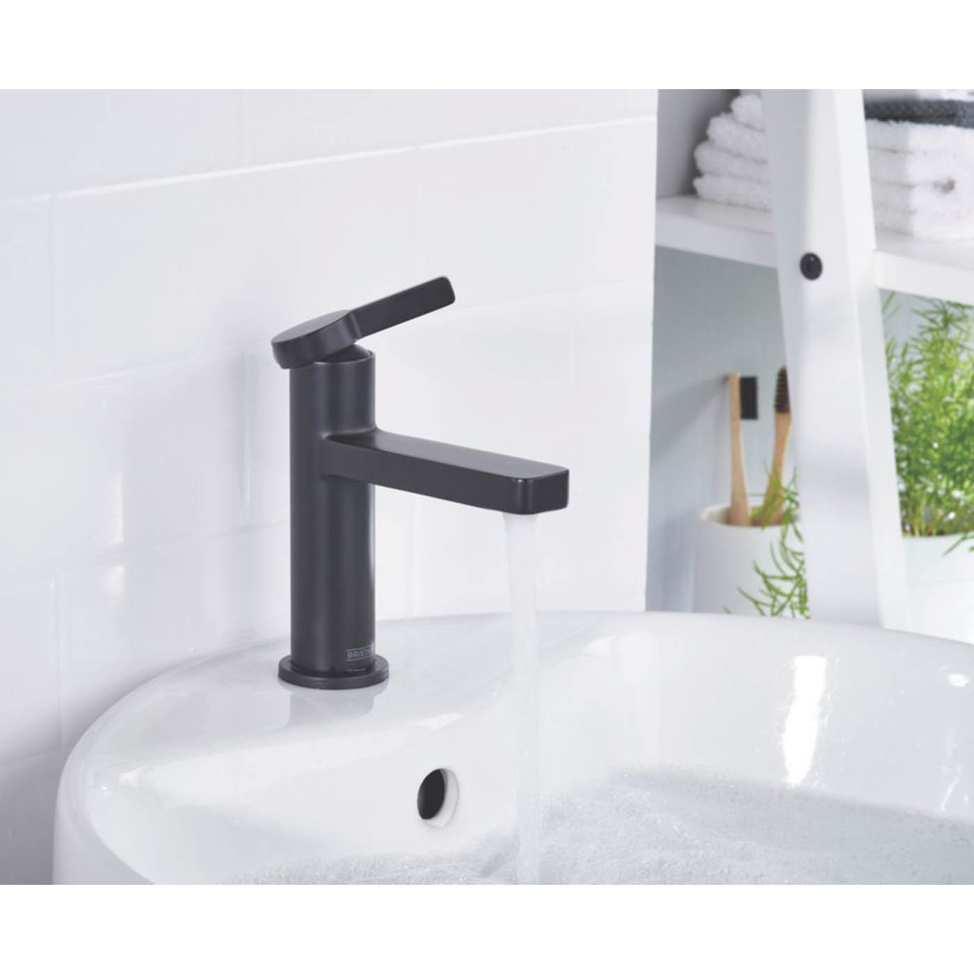 Bristan Basin Mixer Tap Mono Matt Black Single Lever With Clicker Waste 149mm - Image 5