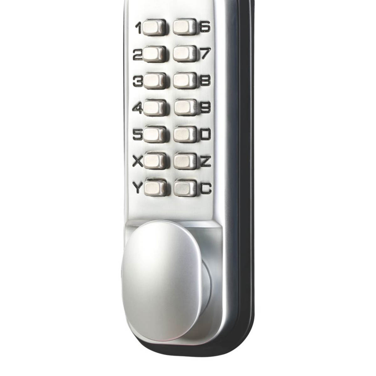 Smith & Locke Digital Door Lock Push Button Silver 37.5mm Keyless Rustproof - Image 5