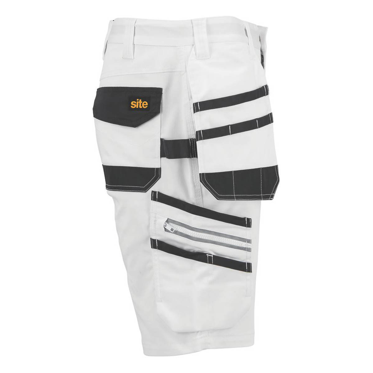 Site Mens Work Shorts Cargo White Grey Breathable Multi Pockets Holster 34" W - Image 4