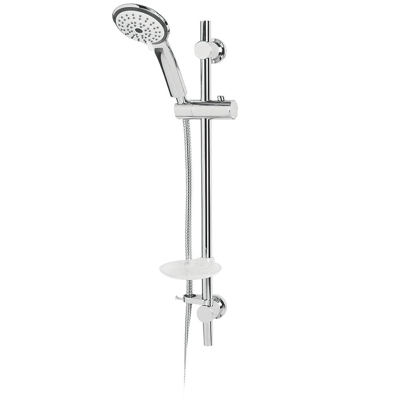 Bristan Mixer Shower Kit Chrome 3 Spray Patterns Round Head Bathroom Modern - Image 1