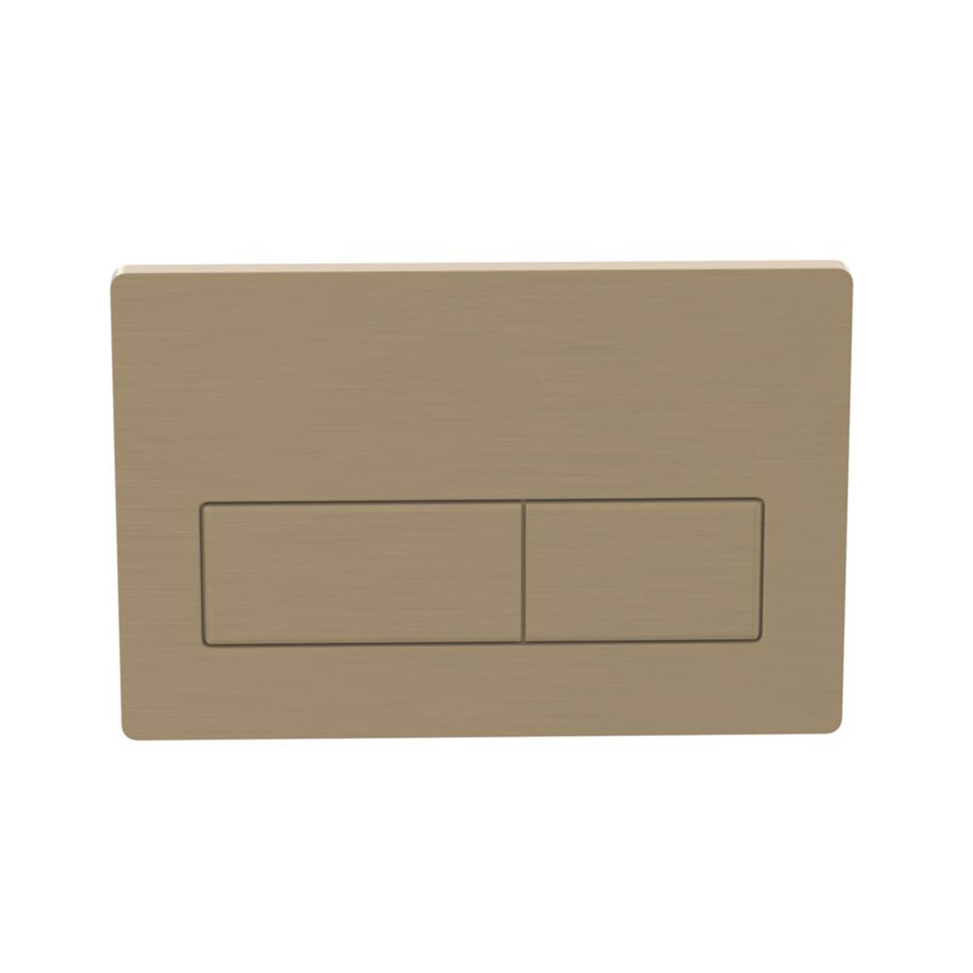 Flushing Plate Dual Water-Saving Low Volume Flush Rectangular Brushed Brass - Image 2