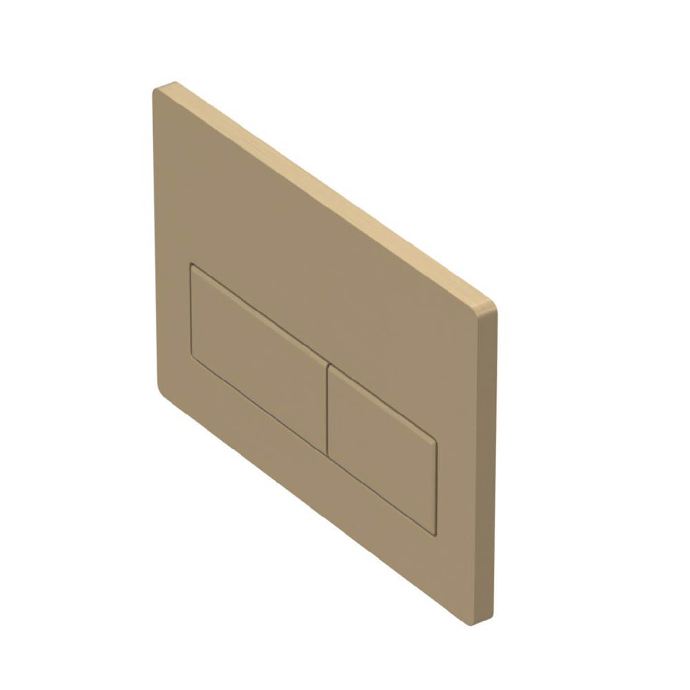 Flushing Plate Dual Water-Saving Low Volume Flush Rectangular Brushed Brass - Image 3