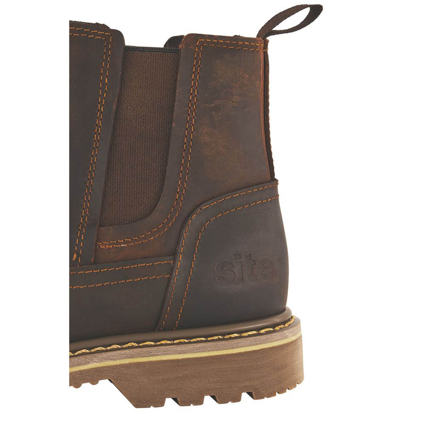 Site Safety Dealer Boots Mudguard Womens Standard Fit Brown Steel Toe Size 8 - Image 5