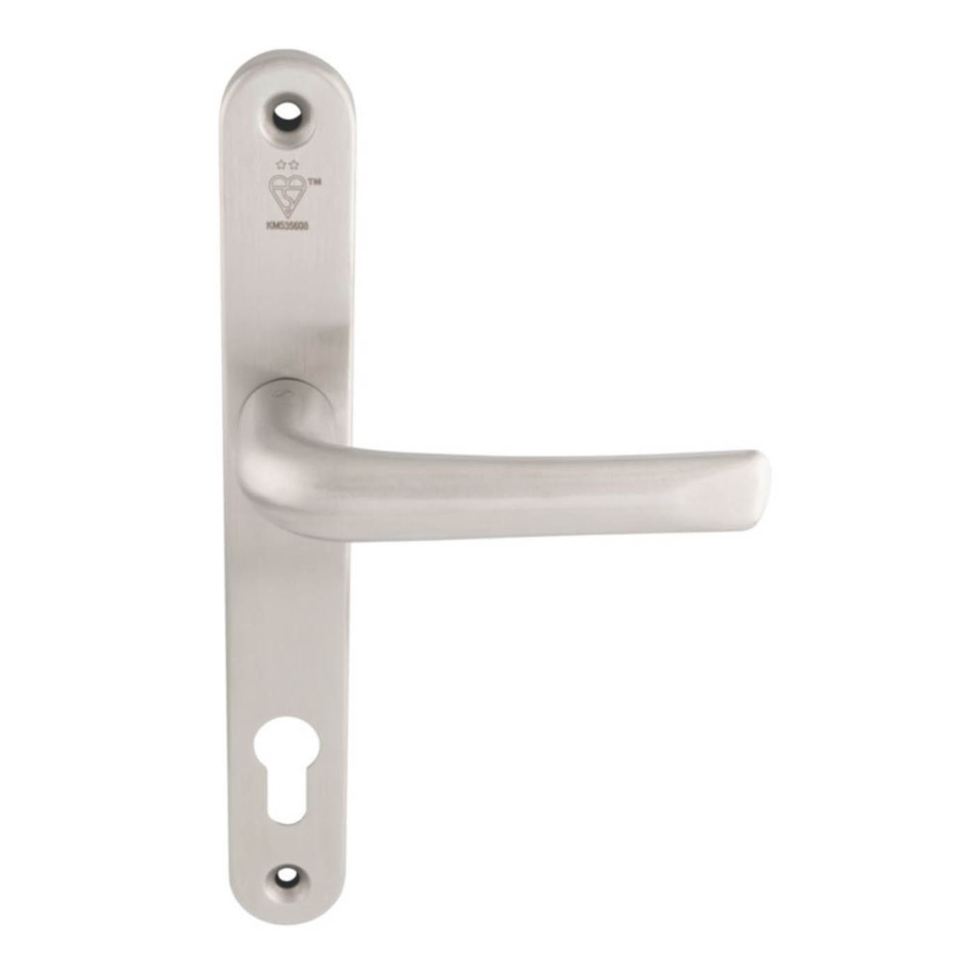 Smith And Locke Door Handles Pair Satin Nickel Euro Profile Internal External - Image 1