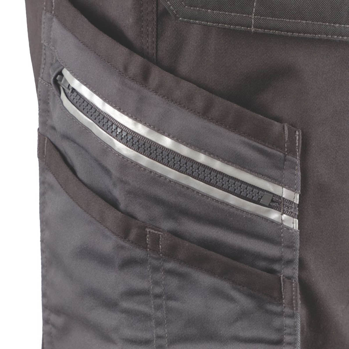 Site Work Trousers Mens Regular Fit Grey Black Stretch Multi Pockets 32"W 30"L - Image 5