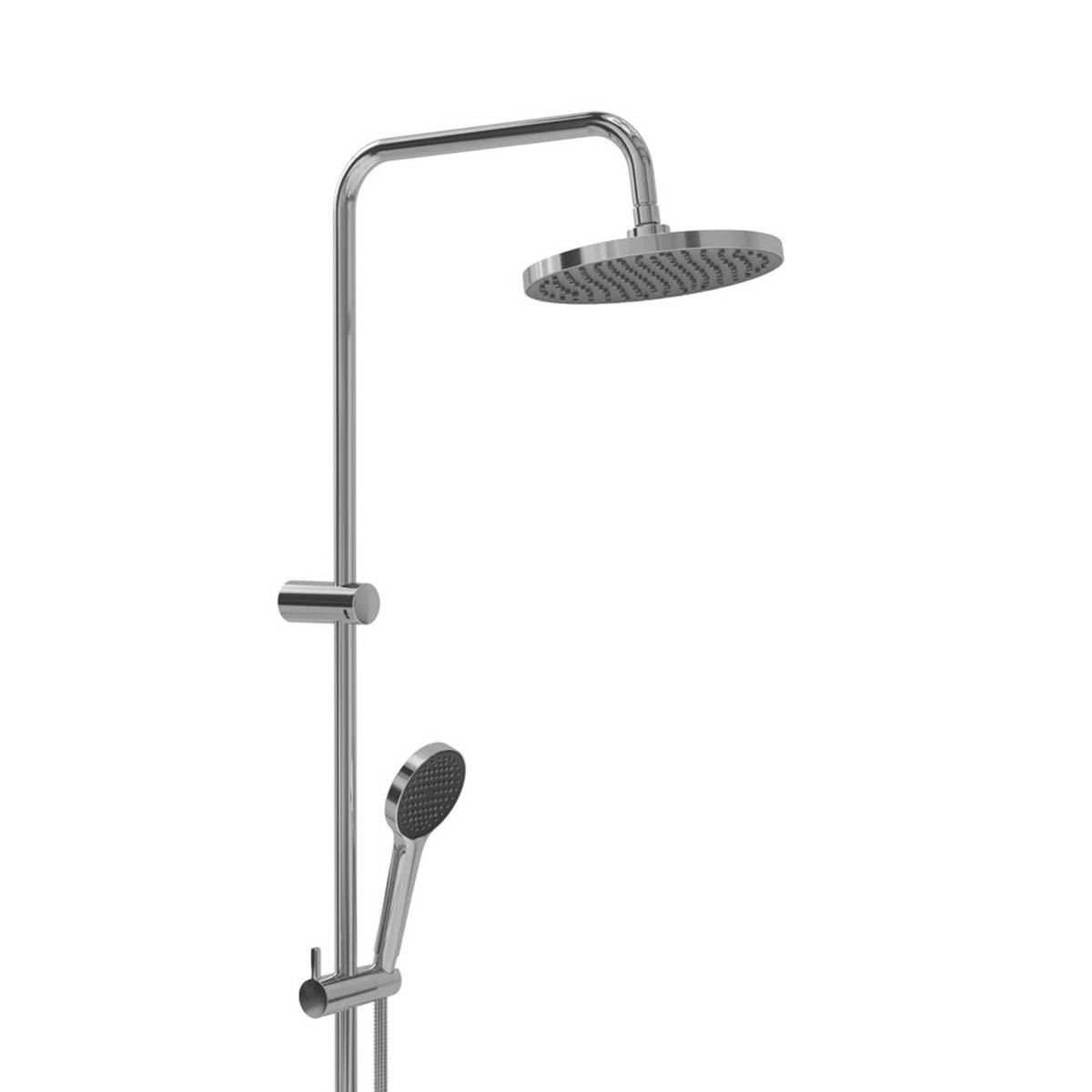 Swirl Mixer Shower Thermostatic Chrome Round Rainfall Dual Head Handset - Image 3
