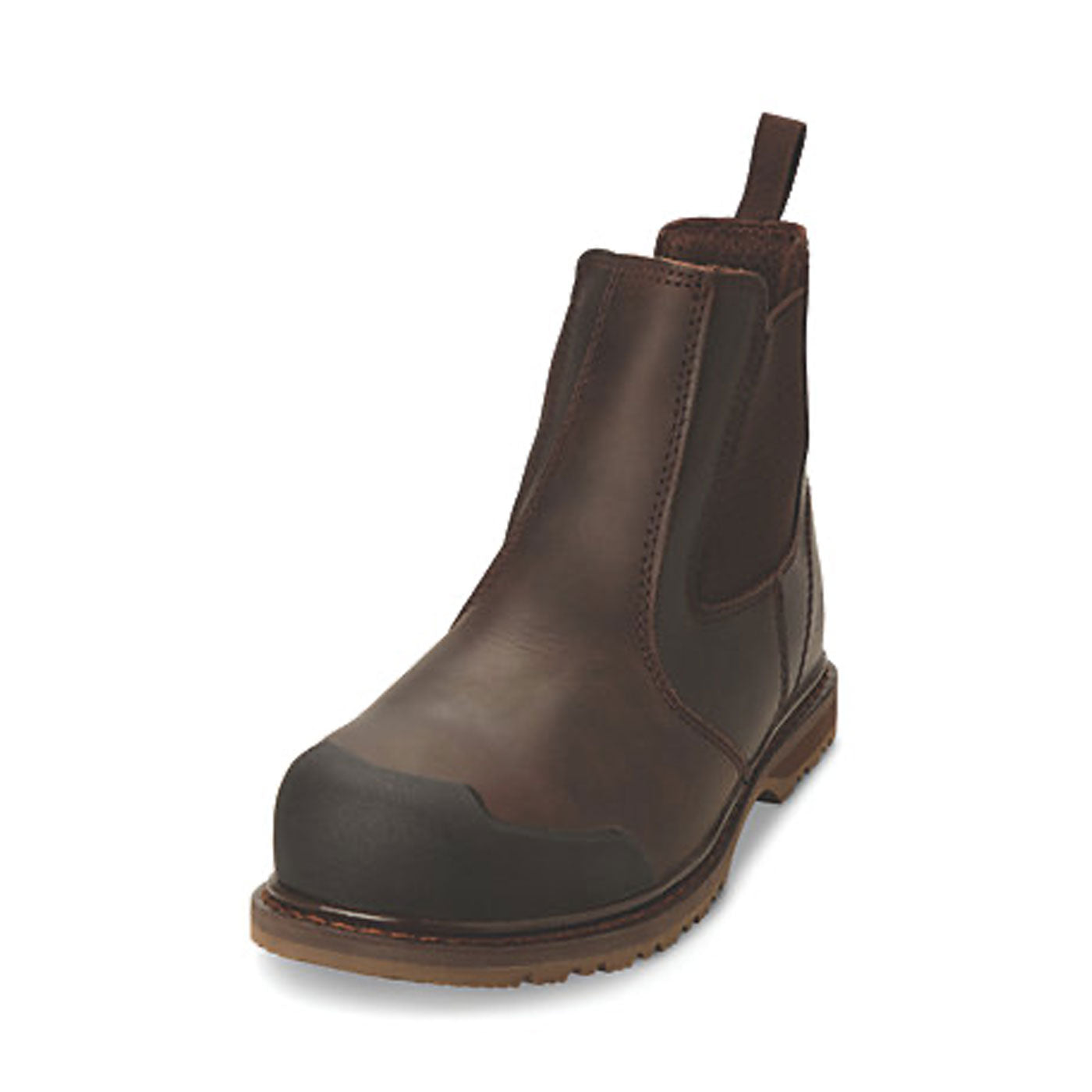 Site Safety Dealer Boots Mens Wide Fit Brown Leather Shoes Steel Toe Size 10 - Image 2