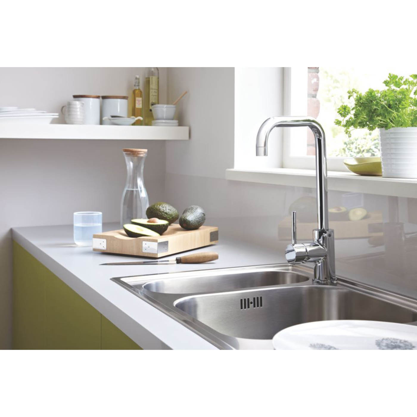 Bristan Kitchen Sink Tap Mono Mixer Chrome Single Lever Swivel Spout Faucet - Image 3