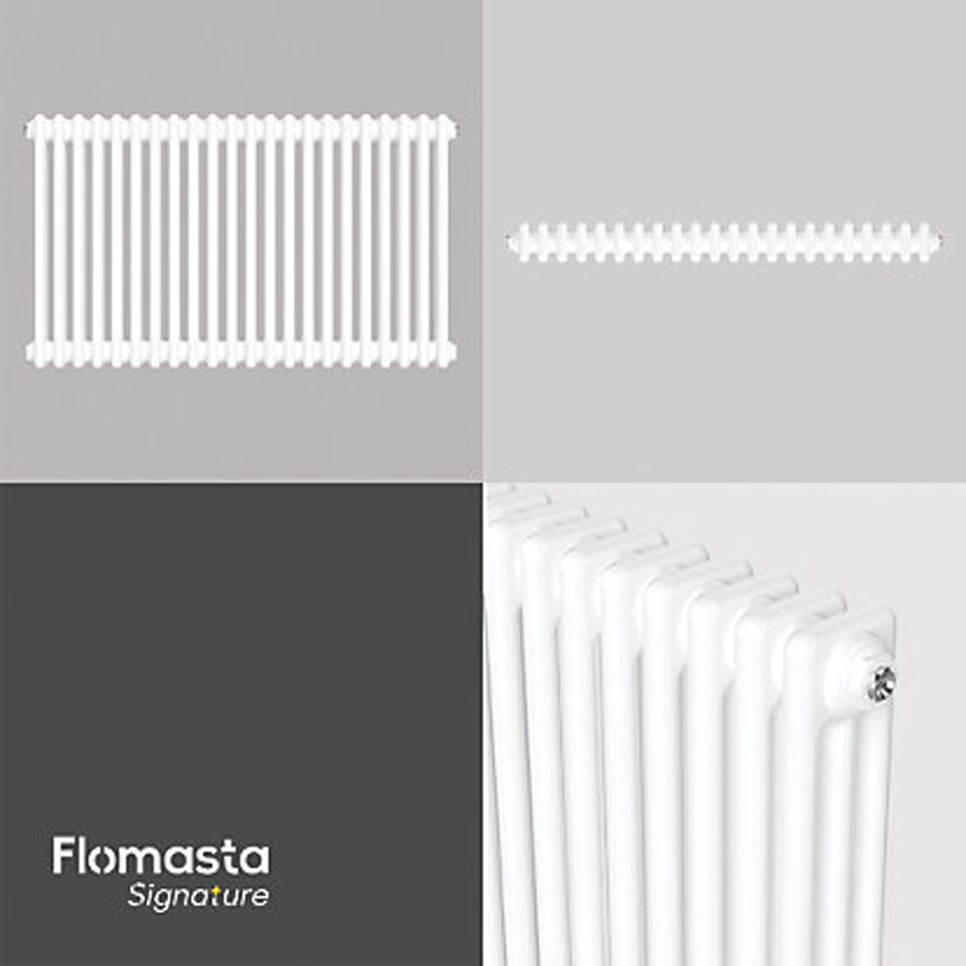 Flomasta 3 Column Radiator White Horizontal Steel Central Heating 60x101cm - Image 5