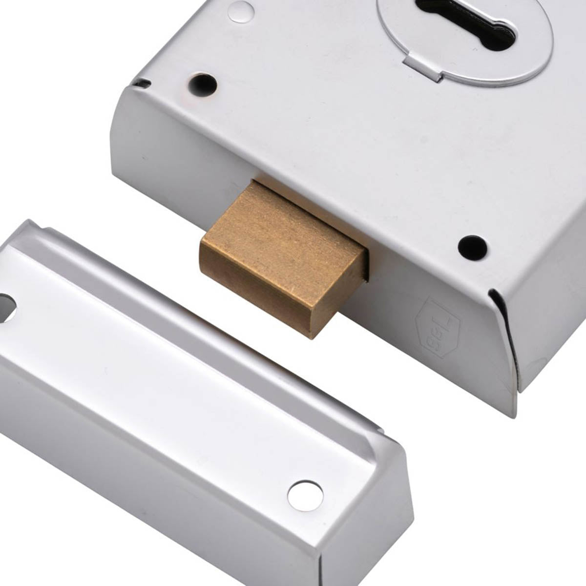 Smith & Locke Rim Deadlock Internal Satin Nickel Traditional 105mm x 81mm - Image 3