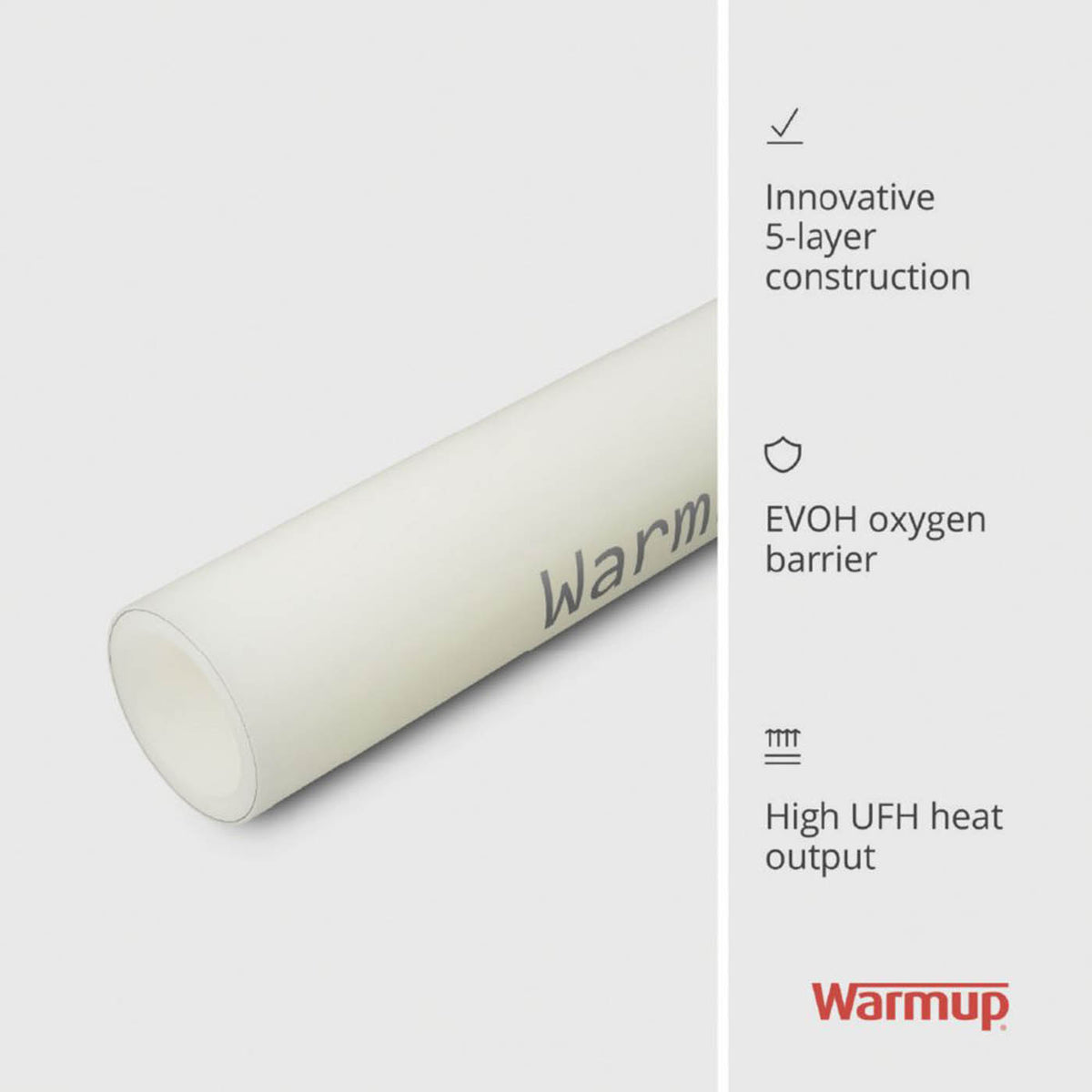 Warmup Pipe Compression Press-Fit Push-Fit 12mm x 70m Central Heating Flexible - Image 3