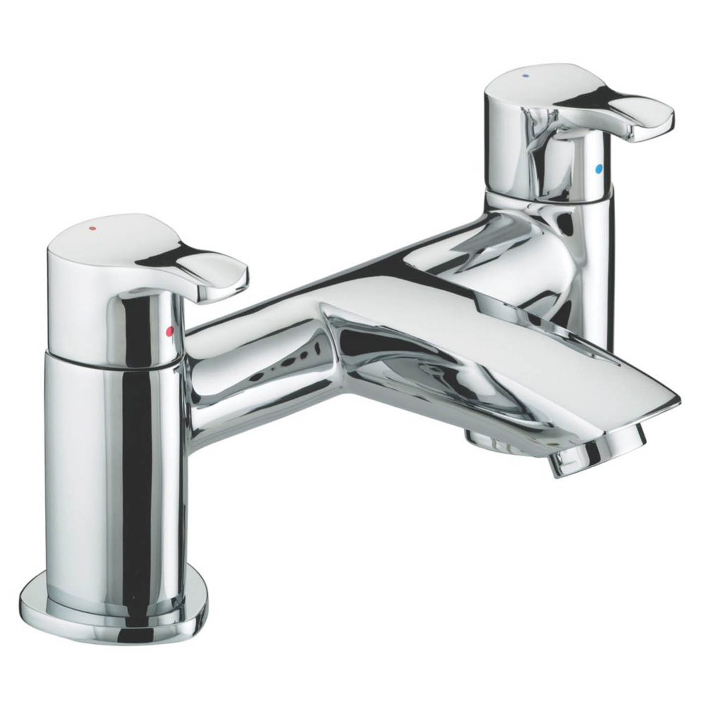 Bristan Bath Filler Tap Mixer Chrome Dual Lever 1/4 Turn Bathroom Modern Faucet - Image 1